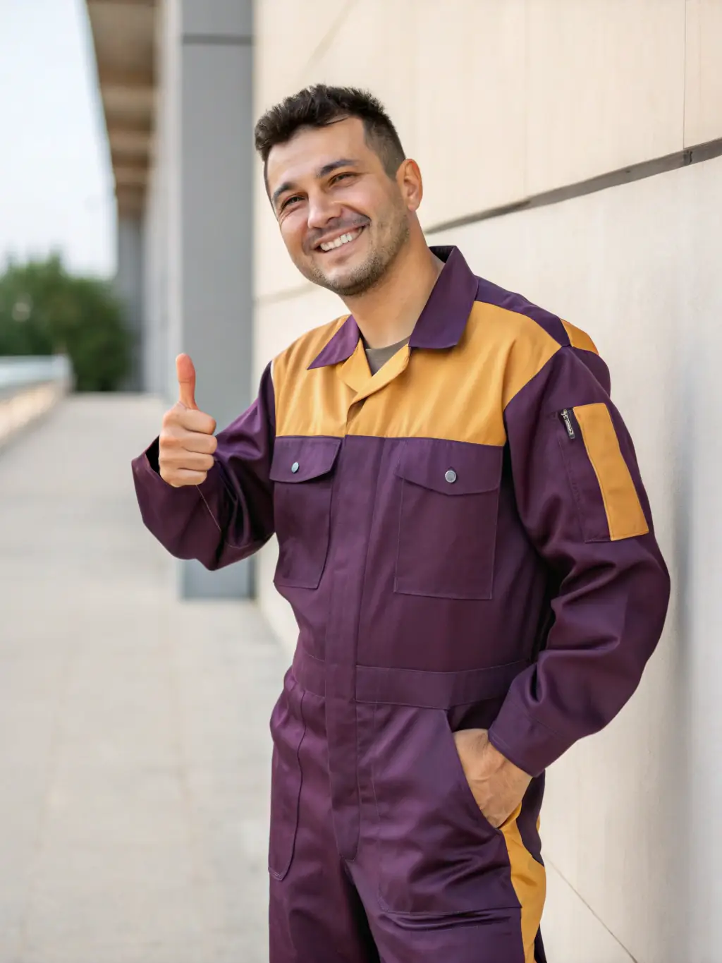 A photo of a Hydrocurage360 technician in Île-de-France, smiling and giving a thumbs-up, symbolizing trust and reliability.